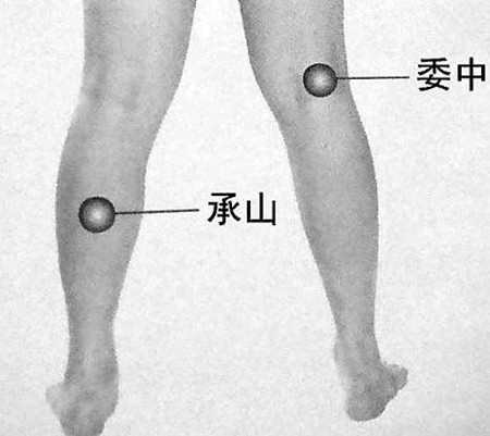 承山穴→舒經(jīng)活絡(luò)