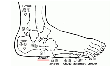 金門穴→治頭痛、癲癇